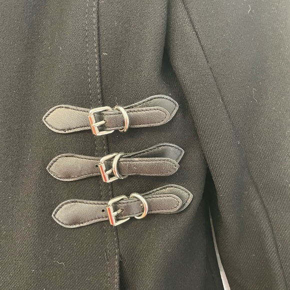 Kenneth Cole NY Black Wool Dress Coat Size 8 - Picture 2 of 7